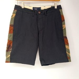 Abercrombie Men's 26 Navy & Cammo Pocket Cargo Shorts